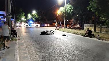 Murió una adolescente tras chocar en moto contra un can