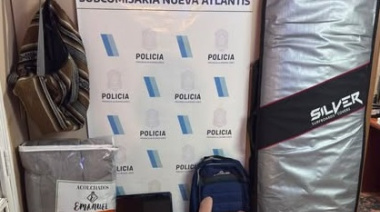 Detuvieron a un hombre por dos robos en Nueva Atlantis y recuperaron objetos sustraídos