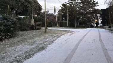 Nieve y agua-nieve sorprendieron a localidades de la Costa Atlántica