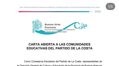 El Consejo Escolar de La Costa difundió una carta abierta para informar sobre las acciones que fortalecen las escuelas públicas