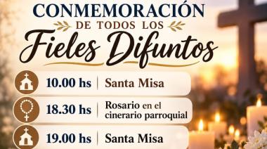 San Clemente: la parroquia San Clemente Romano realizará misas y un rosario por los fieles difuntos