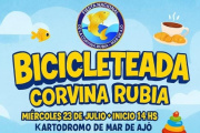 Bicicleteada Corvina Rubia: pedalear por una causa solidaria en Mar de Ajó