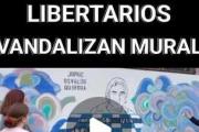 Indignación en La Costa: vandalizaron un mural escolar con pintadas libertarias