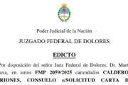 Edicto - FMP 2059/25 - Calderón Briones Consuelo S/ Solicitud de Ciudadanía