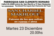 Celebraciones especiales de Navidad y San Charbel en San Clemente del Tuyú