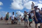 Peregrinación con la Virgen por las playas del Partido de La Costa