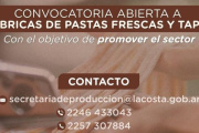 Convocan a fábricas de pastas frescas y tapas de empanadas de La Costa
