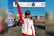 Una atleta de Pinamar ganó la maratón de Malvinas y dedicó el triunfo a los caídos