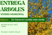 General Lavalle realizará una jornada de forestación y entregará árboles gratis a vecinos