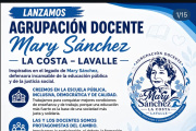 Nace la Agrupación Docente Mary Sánchez en La Costa y Lavalle