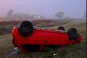 Vuelco en Ruta 11: ocurrió a la altura de Las Toninas