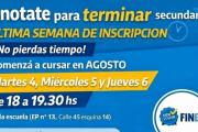 Última semana para inscribirse al programa FINES y terminar la secundaria