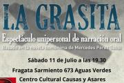 "La Grasita" llega a Aguas Verdes con una emotiva propuesta de narración oral basada en la novela de Mercedes Pérez Sabbi