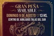 Gran Peña Bailable en el Centro de Jubilados Talas del Sur