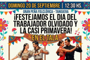 Peña, folclore y tango para celebrar el trabajo y recibir la primavera en El Tala