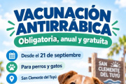 San Clemente del Tuyú inicia una campaña gratuita de vacunación antirrábica para perros y gatos
