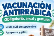 San Clemente del Tuyú inicia una campaña gratuita de vacunación antirrábica para perros y gatos