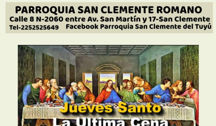  Última Cena y Adoración Eucarística en la Parroquia San Clemente Romano